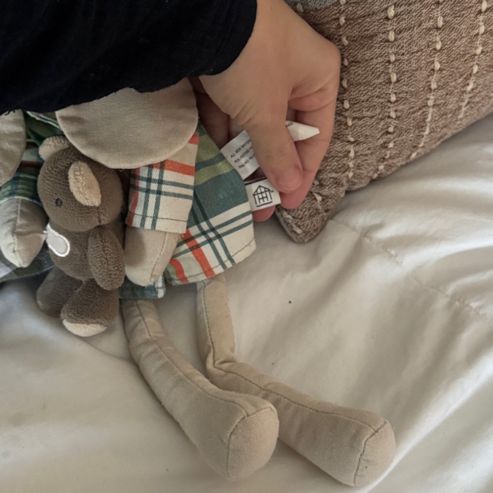 Hearth & Hand Magnolia Christmas Bunny Pal Plush Plaid Pajamas - Picture 3 of 5